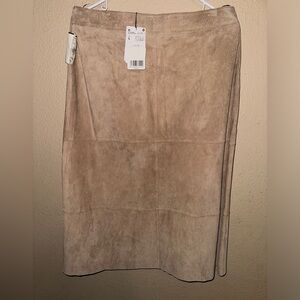 Mango 100% Suede Skirt Size Large